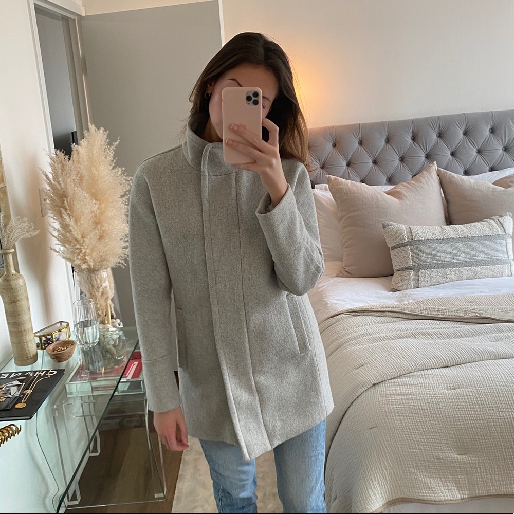 J Crew Grey Wool coat